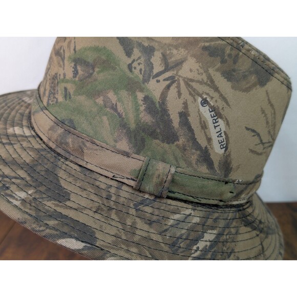 Vintage Realtree Camo Fedora Bush Hat Cap YA Youngan Outdoor Hunting Clean Mens - Picture 2 of 14